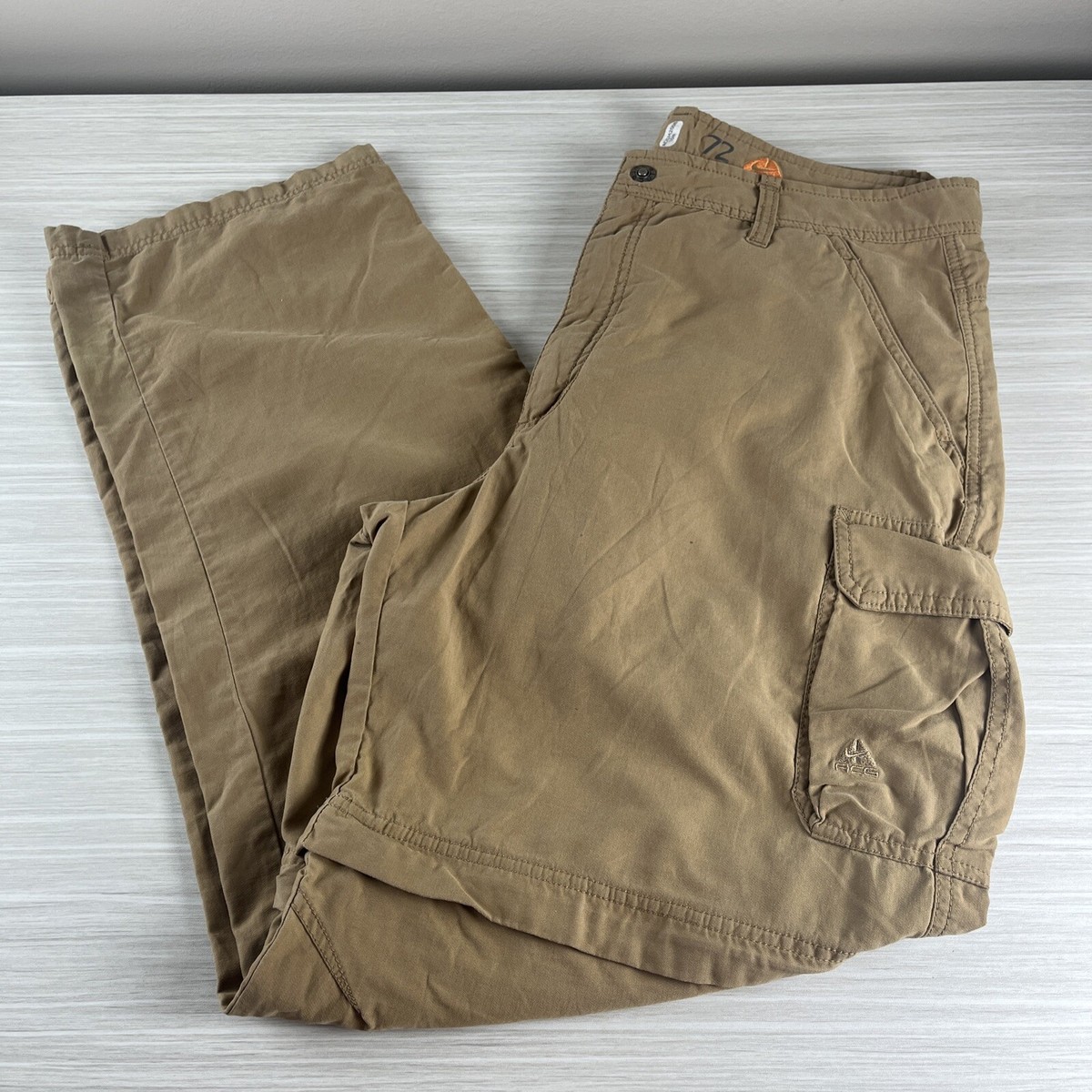 Vintage Nike ACG Convertible Mens Pants Cargo Beige Tan