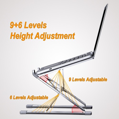 Portable Laptop Stand Notebook iPad Table Holder Foldable Double Riser Bracket - Picture 5 of 12