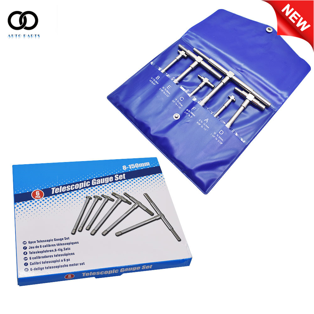 6Pcs TBore Hole Gauges Telescoping Gage Set 5/16" 6" Precision Range