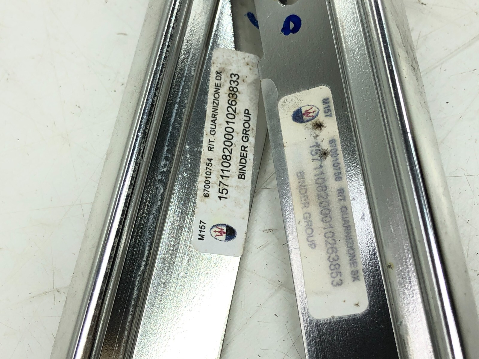 2014-2020 MASERATI GHIBLI SQ4 ROOF LEFT & RIGHT SIDE MOLDING TRIM OEM CHROME.