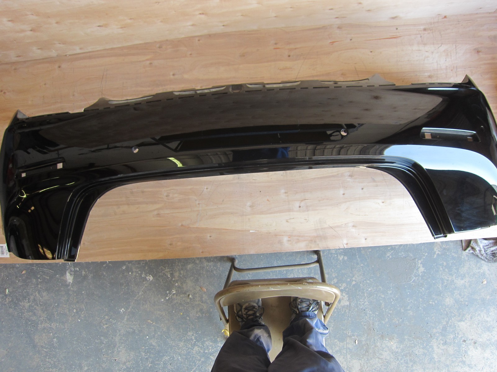 Maserati Ghibli. Rear Bumper.Black Dinged And Gouged .. Part# 673004365