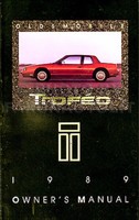 1989 Oldsmobile Trofeo Bedienungsanleitung Original Nutzerhandbuch