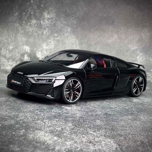 1/18 Audi R8 Coupe 2021 modelo de coche diecast abierto cerrado por Kengfai negro brillante - Imagen 5 de 8