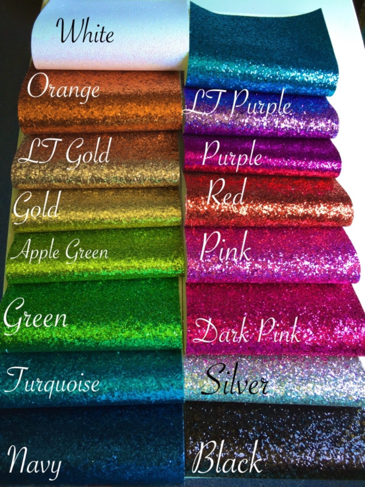 20x34cm 5 Mixed Glitter Synthetic Leather Sheets. DIY handmade Hair