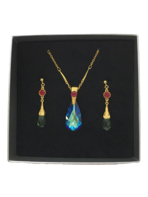 Swarovski Howl's Moving Castle Necklace Earrings Ghibli Museum