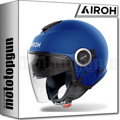 AIROH HELMET JET MOTORBIKE HE619 HELYOS COLOR BLUE MATT SZ. M