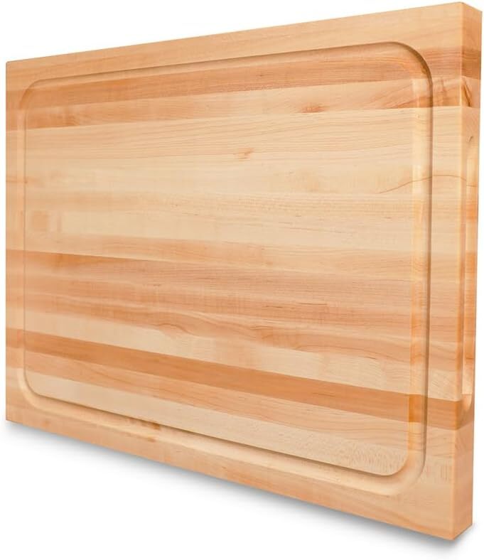 Cutting Board for Kitchen, USA Grown Hardwood, 20 x 15, Hard Maple with In-image