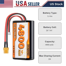 For TX16S Transmitter RC RadioMaster 7.4V 4800mAh 2S Li-ion Battery XT30 Plug US