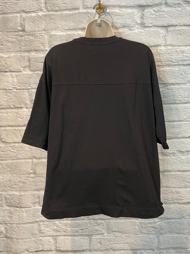 T-shirt donna Z of Zampa organica nera verde tasca oversize cotone taglia M - Foto 2 di 8