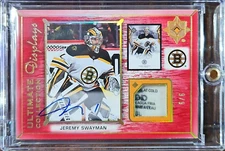 2021-22 Ultimate Collection Display Tag #d 6/6 Jeremy Swayman Rookie Auto Rookie