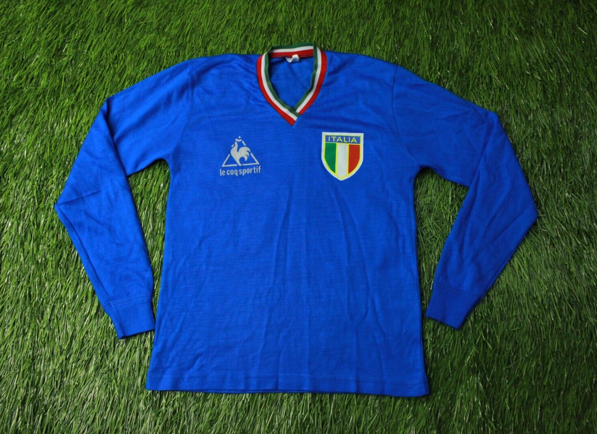 ITALY TEAM 20 1981-1982 FOOTBALL SHIRT JERSEY HOME LE COQ