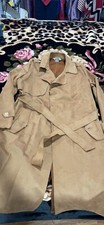 Nygard Tranch Coat Faux Suede Camel Color Made In Jordan Small P
