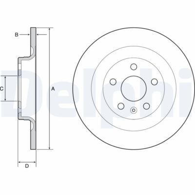2 x DELPHI BG4950C Bremsscheibe für VOLVO,VOLVO ASIA