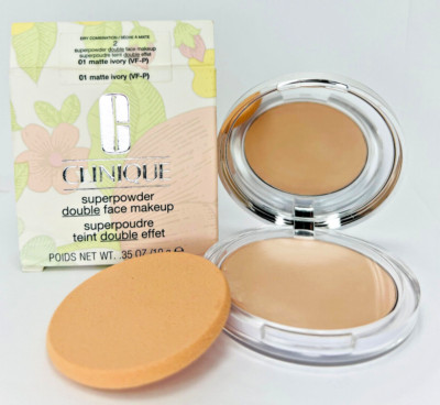 Clinique Superpowder Double Face Makeup 01 MATTE IVORY (VF-P) - .35oz./10g