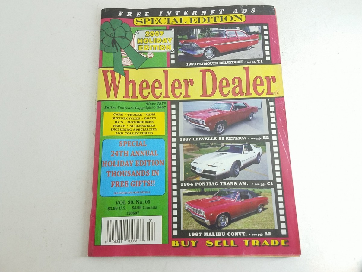 Wheeler Dealer Car Auto Trading Magazine Catalog Newspaper
