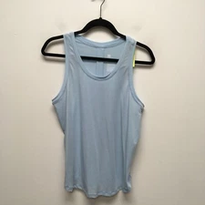 All In Motion Womens Air Blue Crew Neck Ribbed Sleeveless Activewear Tank Top M