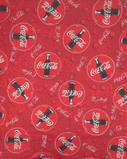 Vintage Coca Cola Coke Red White Bandana Scarf Hanky 21"x 21" 90s USA Made