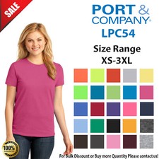 Port  Company LPC54 Womens Short Sleeve Core Cotton Crew Neck T-Shirt