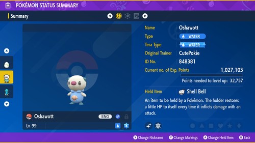 6IV Shiny Samurott Shiny Oshawott or EGG! BATTLE READY POKEMON SCARLET VIOLET - Picture 2 of 13