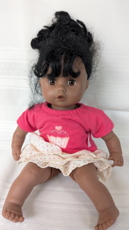 GOTZ BABY DOLL Black Hair Brown Eyes in COROLE Outfit (266)