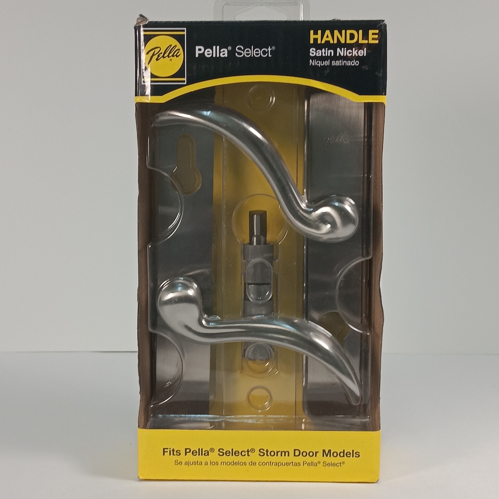 Pella Select Satin Nickel Storm Door Double Handle Set Locking 9099617