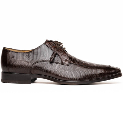 Marco Di Milano Merida Caiman & Lizard Derby Brown