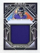 Tylan Wallace 2021 Panini Obsidian Volcanic Material /100 #VM-TW NFL Ravens Card