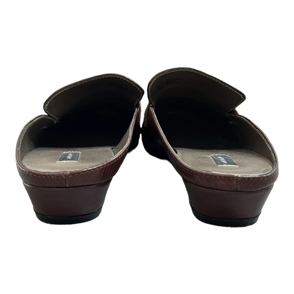 Array Womens Leilani Brown Slip On Loafer Mule Shoes 8.5 Narrow (AA,N) BHFO 8370 - Image 3 of 4