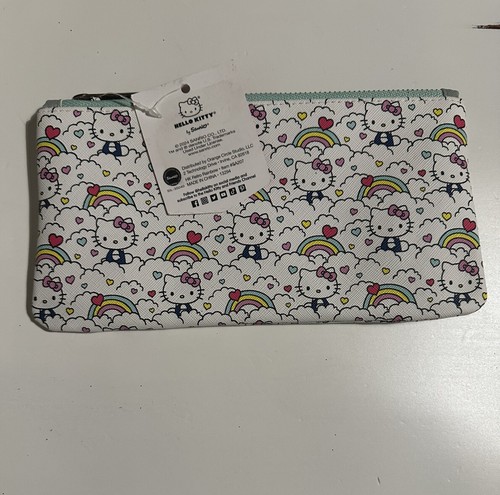 RETRO SANRIO HELLO KITTY ARCO IRIS NUBE CORAZÓN LÁPIZ MAQUILLAJE COSMÉTICO BOLSA CON CREMALLERA - Imagen 6 de 9