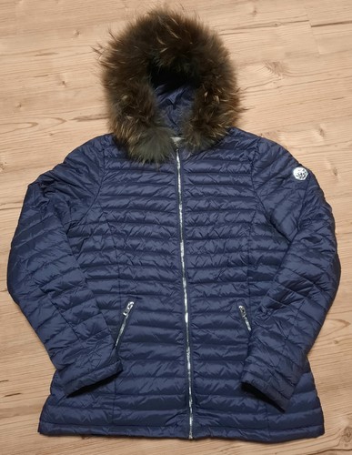 Oakwood / Suite Steppjacke Winterjacke mit Kapuze Gr. XL 38-40 Echtpelz Blau
