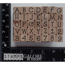 STAMP CRAFT RUBBER STAMPS 2962Q DOT ALPHABET & NUMBERS UPPER CASE #BIN Z3