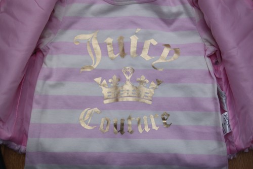 Juicy Couture 3 Piece Long Sleeve Shirt, Vest & Legging Set~ Pink, Ivory & Gray - Picture 3 of 4
