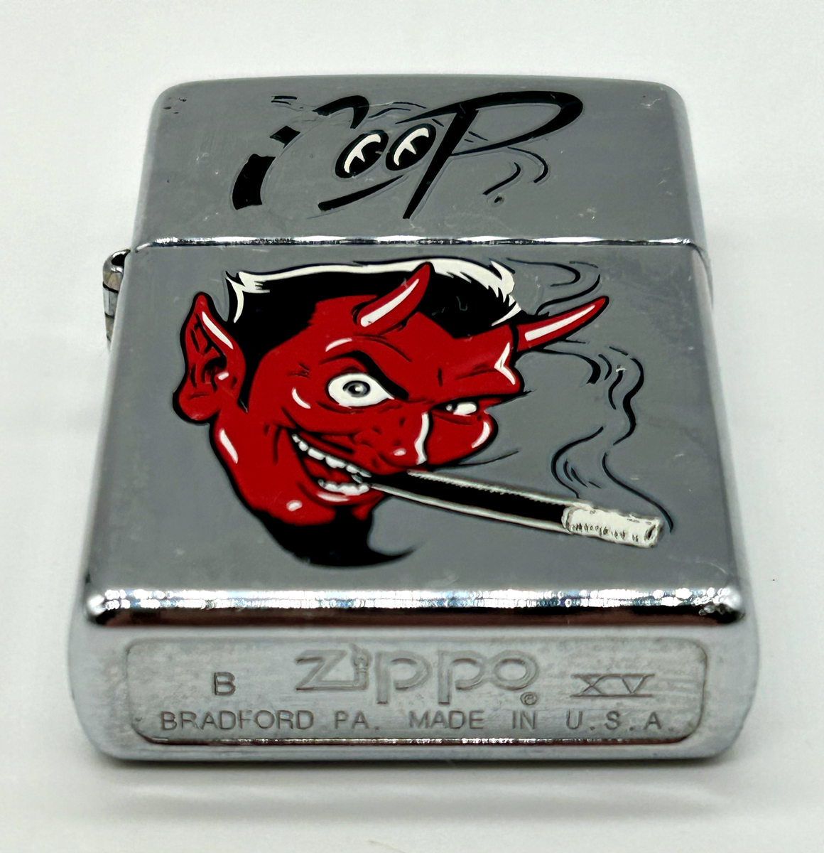 Zippo COOP　レッドデビル　希少 Zippo Chrome COOP Devil Windproof Lighter. Vintage | Pop Art