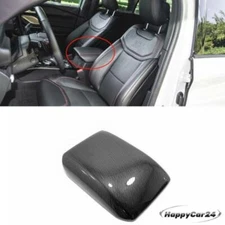 Carbon Fiber Central Armrest Storage Box Cover Trim For Ford Explorer 2020-2022