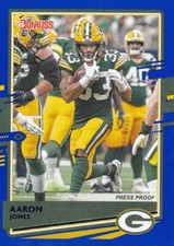 2020 DONRUSS BLUE PARALLELS VARIATIONS AARON JONES PACKERS PRESS PROOF B3460