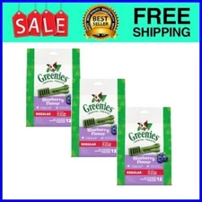 GREENIES Blueberry Regular Dental Treats, 12 Count x3 pack