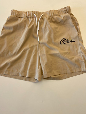 Generic Damen Beige Grafik Shorts ''Chicago'' Größe XL
