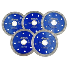 5pcs 4inch Diamond Saw Blade X-Mesh Cutting Wheel Disc for Porcelain Tile Marble