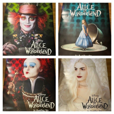 Alice in Wonderland set of 4 Character 4 x 6 feet Bus Shelter Posters D ...