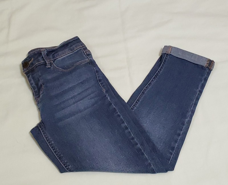 SO - Little girls sz 12 blue jeans - zipper & button closure, adjustable waist