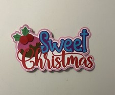 Sweet Christmas Scrapbook Title Handmade Paper Pierced Die Cut