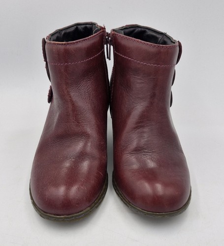 Dr Martens Jenna Dia Smooth Wine Palatino Leather Ankle Boots 2" Heels UK3 EU36 - Picture 2 of 16