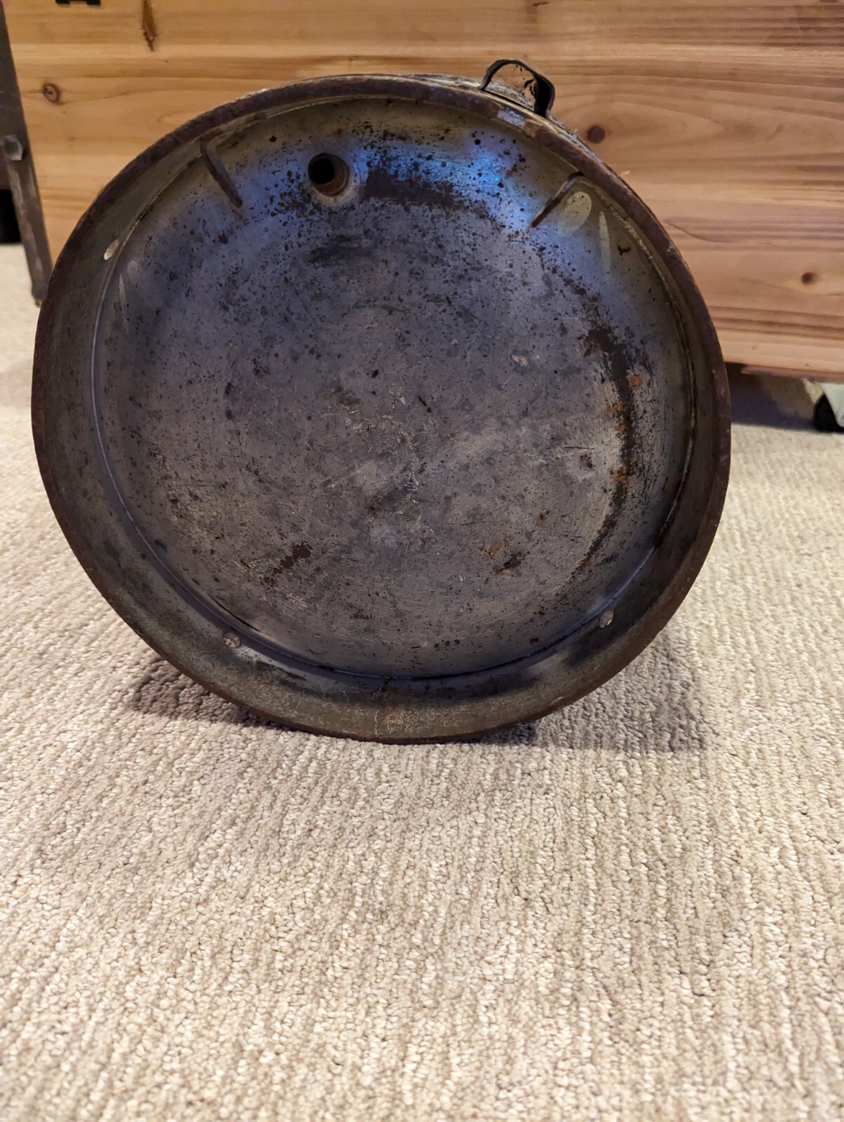 Small Vintage Gallon Steel Milk Can with Lid Oak Grove Dairy Norwood