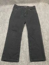 34 Heritage Pants Mens 35x34 Black Straight Leg Comfort Cotton Stretch Casual