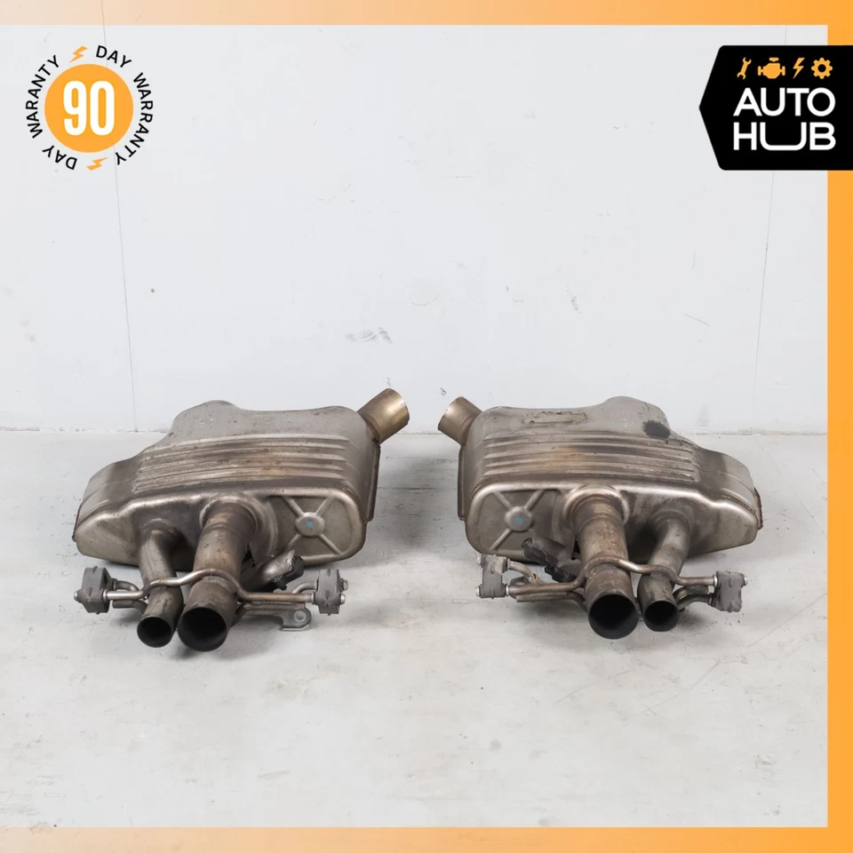 Комплект оригинальных правых и левых глушителей для выхлопной системы седана Mercedes W222 S63 AMG M157 14–17 годов выпуска - Изображение 3 из 4