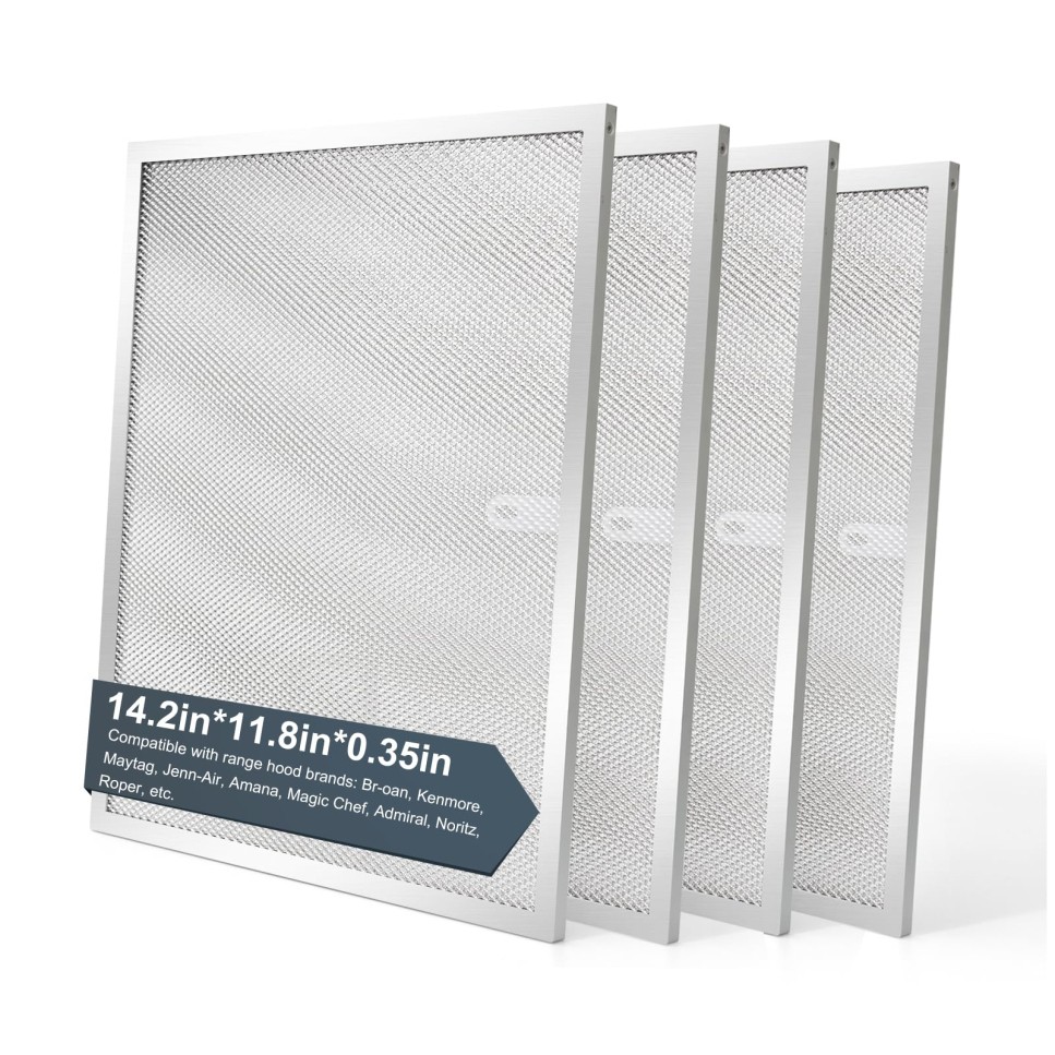 BPS1FA30 Range Hood Grease Filter 11-3/4" x 14-1/4"(2-Pack) Aluminum Filter Comp