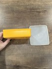 VINTAGE Tupperware Sandwich Keeper w/Lid Yellow #670-4 & #671-38 Lunch Container — photo 2