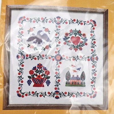 THE CREATIVE CIRCLE STAMPED EMBROIDERY KIT:  0618 TRADITIONAL AMERICANA     LF