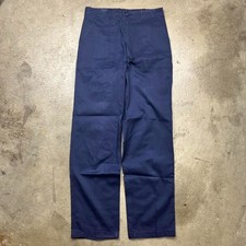 Vintage 80s US Navy Blue Utility Trousers Mens 33x34 Baker Pants og-107 twill