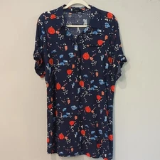 Frnch NY Dress Short Sleeve Abstract Print Cotton Gauze size M/L